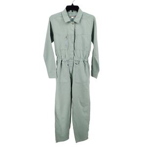 Outerknown Womens XS Station Utility Jumpsuit Seafoam Green Adjustable Waist New